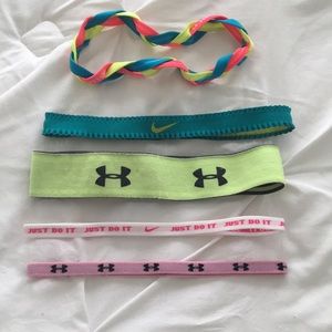 Nike and Under Armour Headbands